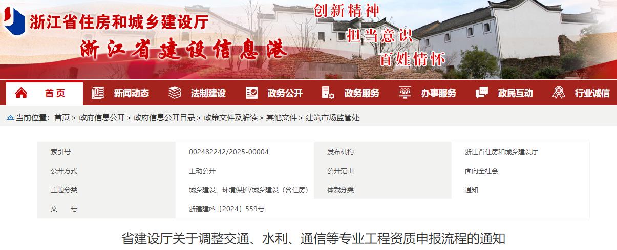 省建設(shè)廳關(guān)于調(diào)整交通、水利、通信等專業(yè)工程資質(zhì)申報(bào)流程的通知